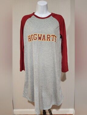 NWOT Harry Potter Hogwarts Raglan Nightgown PJammy Girls 20 Fits Petite Adult S